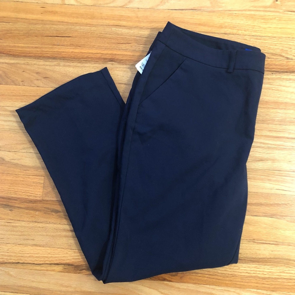 Apt. 9  Dark Blue Cotton Blend Dress Pants
